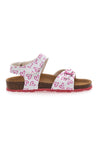 Sandali bianchi con cuori rosa e fibbie regolabili PITT KIDS 45289GLO
