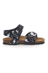 Marineblaue Sandalen mit weißen Motiven Made in Italy PITT KIDS 45289GDN