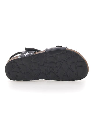 Marineblaue Sandalen mit weißen Motiven Made in Italy PITT KIDS 45289GDN