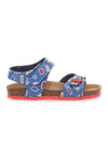 Blaue und rote Sandalen Made in Italy PITT KIDS 45289GHP