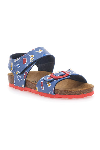 Blaue und rote Sandalen Made in Italy PITT KIDS 45289GHP