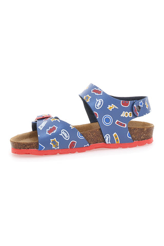 Blaue und rote Sandalen Made in Italy PITT KIDS 45289GHP