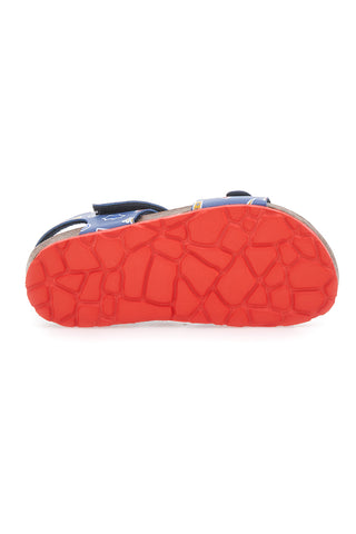 Blaue und rote Sandalen Made in Italy PITT KIDS 45289GHP