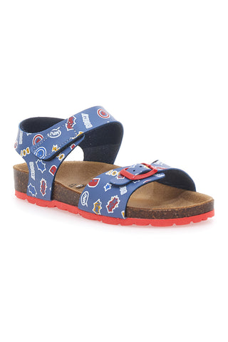 Blaue und rote Sandalen Made in Italy PITT KIDS 45289GHP