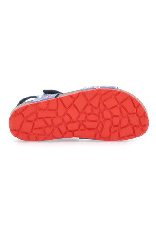Blaue und rote Sandalen Made in Italy PITT KIDS 45289GHP