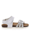 Weiße Sandalen mit silbernen Herzen und Klettverschluss PITT KIDS 45260TWV