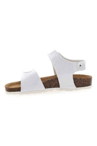 Sandali bianchi con glitter e chiusura a strappo Pitt Kids 45260TWV