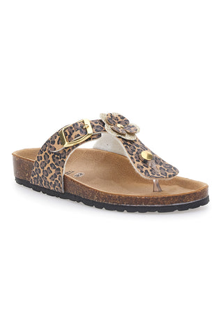 Ciabatte Infradito Leopardate Made in Italy PITT KIDS 45261LET