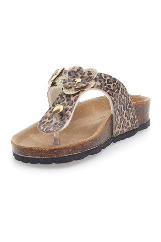 Ciabatte Infradito Leopardate Made in Italy PITT KIDS 45261LET