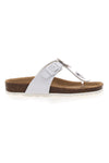 PITT KIDS 45261GVW Weiße Flip-Flops mit Blumenapplikationen