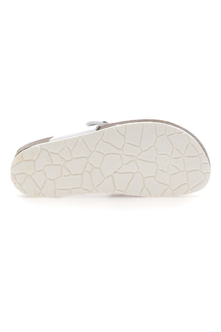 PITT KIDS 45261GVW Weiße Flip-Flops mit Blumenapplikationen