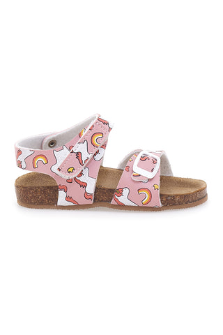 Rosa Sandalen mit Einhörnern Komfort-Fußbett PITT KIDS 47327UNI