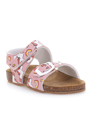 Rosa Sandalen mit Einhörnern Komfort-Fußbett PITT KIDS 47327UNI