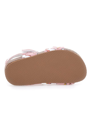 Rosa Sandalen mit Einhörnern Komfort-Fußbett PITT KIDS 47327UNI