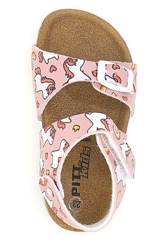 Sandali rosa con unicorni plantare comfort PITT KIDS 47327UNI