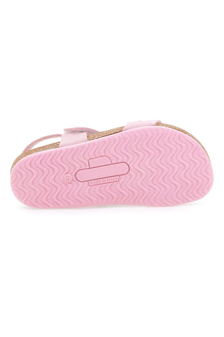 Sandali rosa con fiore glitter e plantare preformato Pittarello Bio 257A005SR