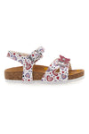 Sandali bianchi con cuori e fiore glitterato PITTARELLO BIO 257A740SR