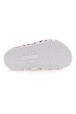 Sandali bianchi con cuori e fiore glitterato PITTARELLO BIO 257A740SR
