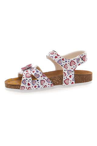 Ausgefallene Sandalen mit Glitzerschleife und vorgeformter Innensohle Pittarello Bio 257A740SR