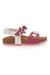Weiße und rosa Sandalen mit Glitzer Pittarello Bio 257A084SR