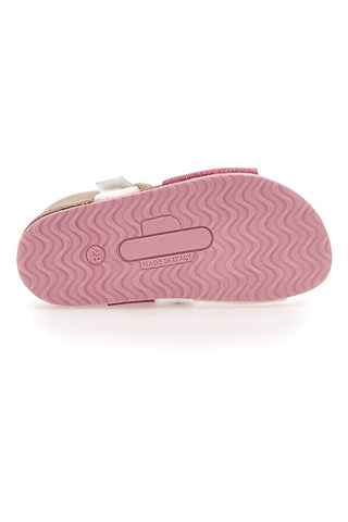 Sandali bianchi e rosa con brillantini Pittarello Bio 257A084SR