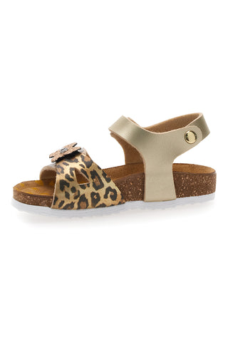 Sandali oro con fiore glitter Pittarello Bio 257A745SR