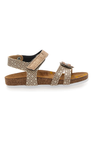 Sandsandalen mit doppeltem Glitzerband Pittarello Bio 257A712SR