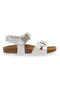 Sandali bianchi con glitter e doppia fibbia PITTARELLO BIO 257A084SR