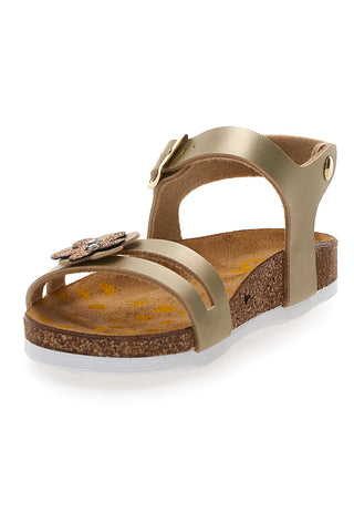 Sandalen platino con strass colorati Pittarello Bio 257A007SR