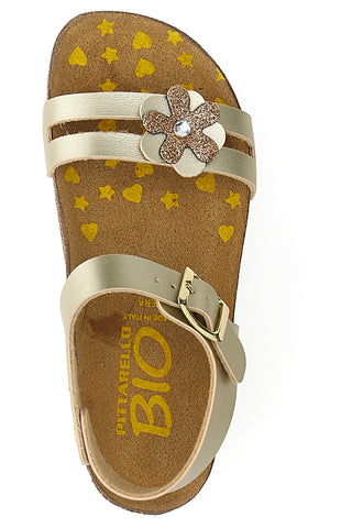 Sandalen platino con strass colorati Pittarello Bio 257A007SR