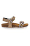 Beige Sandalen mit farbigen Strasssteinen Pittarello Bio 257A007SR