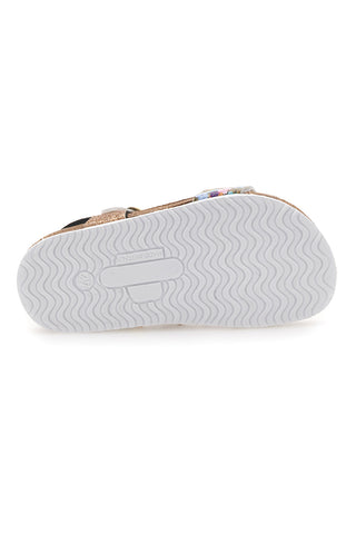 Sandali sabbia con fiore glitter Pittarello Bio 257A007SR