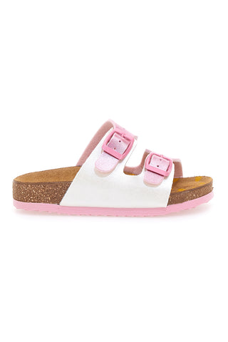 Weiße Hausschuhe mit rosa Details Pittarello Bio 257A206SR
