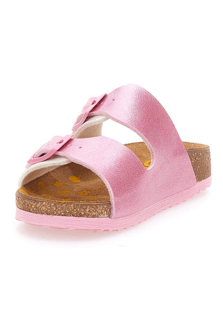 Ciabatte bianche con dettagli rosa Pittarello Bio 257A206SR