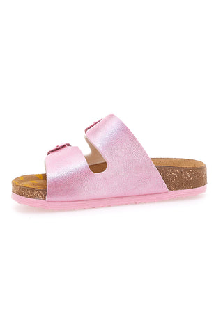 Ciabatte bianche con dettagli rosa Pittarello Bio 257A206SR