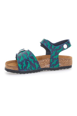 Sandali verdi con stampa jungle e doppia fibbia PITTARELLO BIO 257A066SR