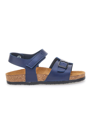 Blaue Sandalen mit Schnalle und verstellbarem Riemen Pittarello Bio 257A080SR