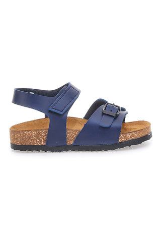 Blaue Sandalen mit Schnalle und verstellbarem Riemen Pittarello Bio 257A080SR