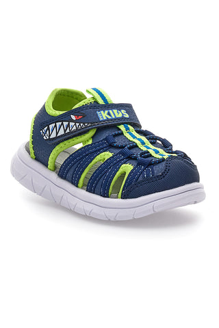 Sandali blu e verdi con strappo Pitt kids K25506