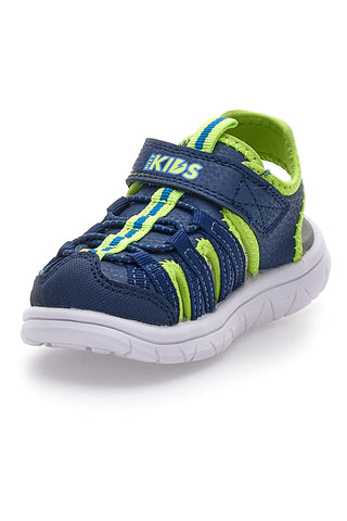 Sandali blu e verdi con strappo Pitt kids K25506
