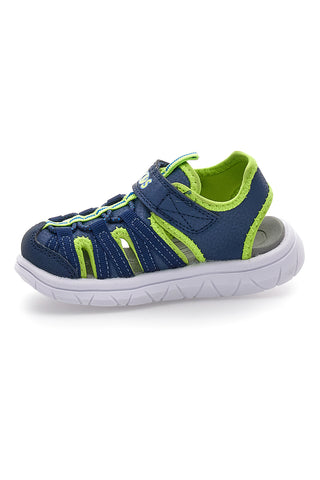 Sandali blu e verdi con strappo Pitt kids K25506