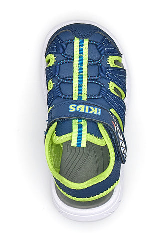 Sandali blu e verdi con strappo Pitt kids K25506