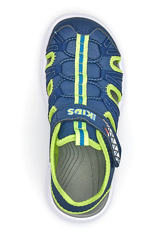 Blaue und grüne Sandalen mit Riemen Pitt Kinder K25506