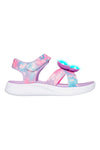 Fliederfarbene Sandalen mit Schmetterlingsfarben Skechers Jumpsters Sandale Butterfly Brights