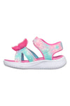 Pinke Sandalen mit Schmetterlingsfarben Skechers Jumpsters Sandale Butterfly Brights
