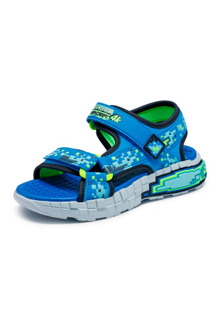 Blaue Sportsandalen mit Grafikdruck Skechers Mega-Splash 4K