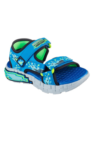 Blaue Sportsandalen mit Grafikdruck Skechers Mega-Splash 4K