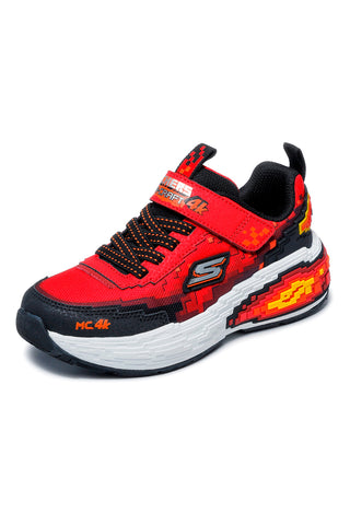 Sneakers da bambino rosse pixel Skechers MEGA CRAFT 4K