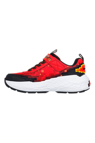 Sneakers da bambino rosse pixel Skechers MEGA CRAFT 4K
