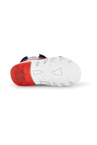 Blaue und rote Sandalen mit Riemen und Spiderman Lichter M14368